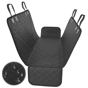 Active Pets Dog Car Seat Cover for Back Seat. Protector Hammock - Waterproof Pet Trucks, Sedans & SUVs Use with Chom Roller Hair Remover. Black