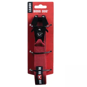 Boss Dog Tactical Dog Leash 6' x 1" Solid Red