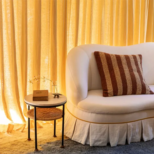 Boucle Stripe Chocolate Cushion 60x60cm