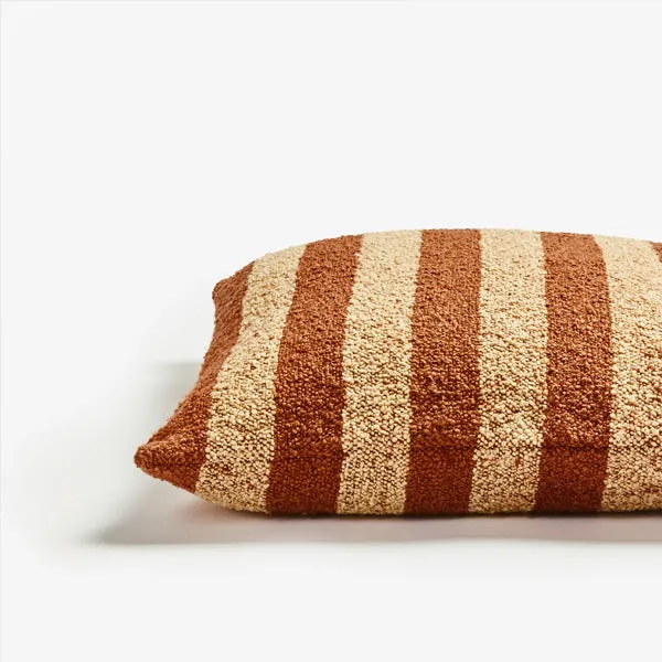 Boucle Stripe Chocolate Cushion 60x60cm