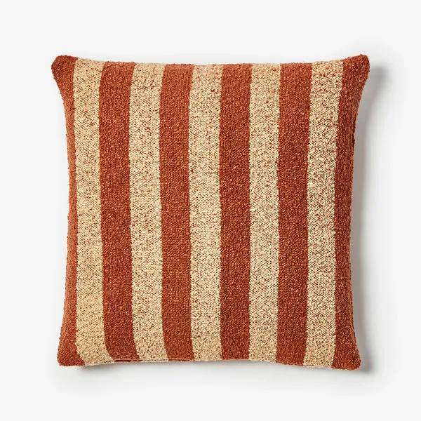 Boucle Stripe Chocolate Cushion 60x60cm