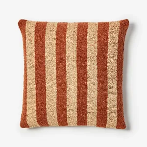 Boucle Stripe Chocolate Cushion 60x60cm