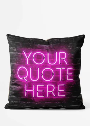 Custom Pink Neon Brick Cushion
