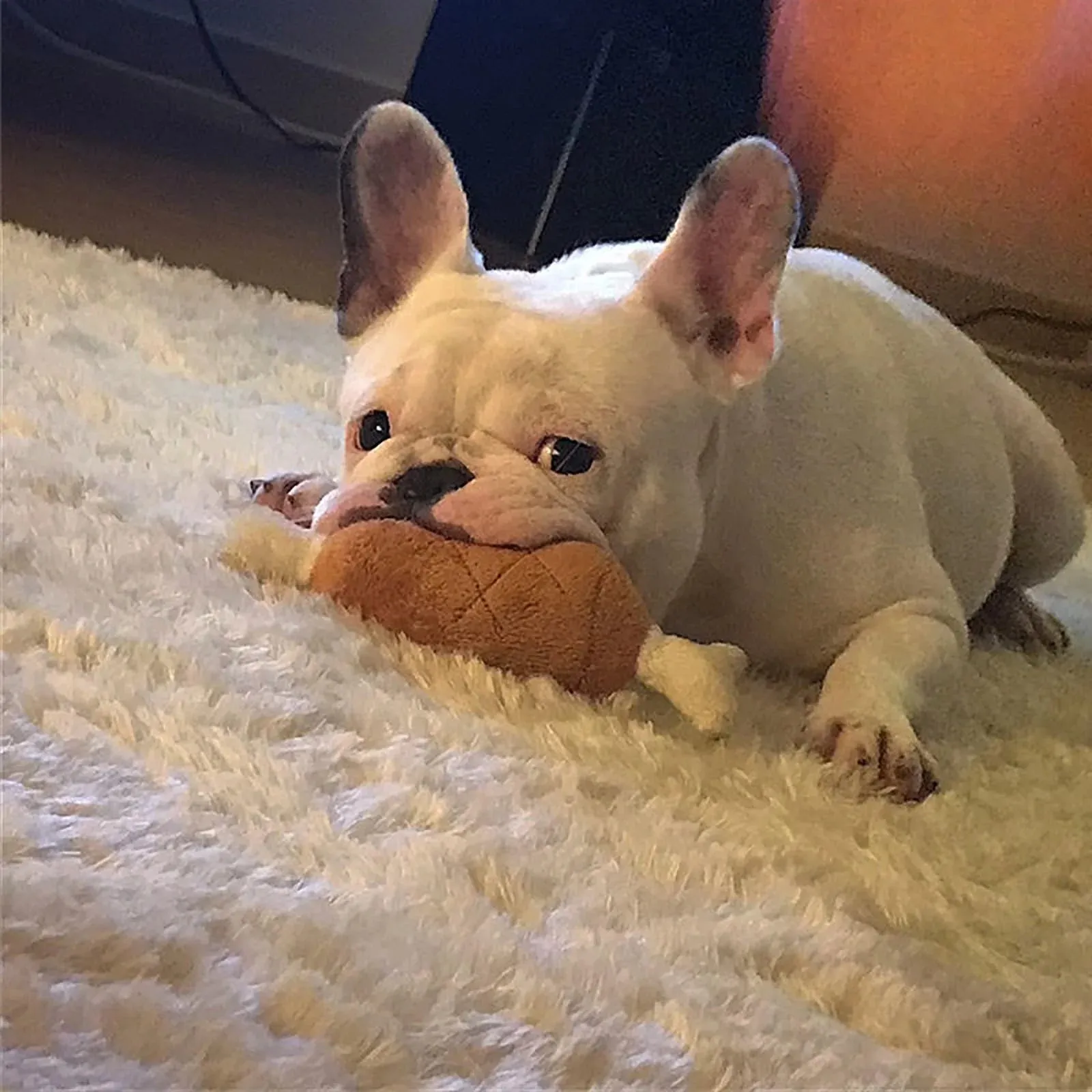 Dog Chew Toy Chicken Leg Toy Chicken Plush Pet Toy Chicken Drumstick Shape Plush Toy Pet Squeaky Stuffed Toy Chicken Legs Bone Chewing Toys for Dog