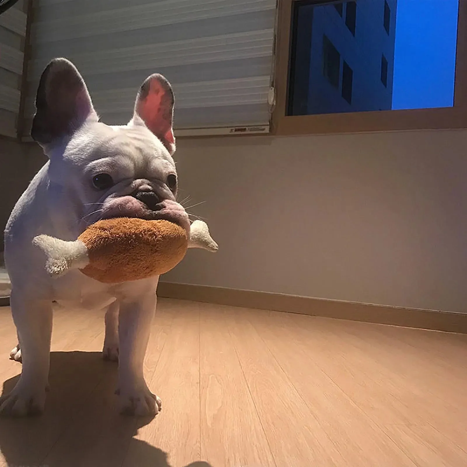 Dog Chew Toy Chicken Leg Toy Chicken Plush Pet Toy Chicken Drumstick Shape Plush Toy Pet Squeaky Stuffed Toy Chicken Legs Bone Chewing Toys for Dog