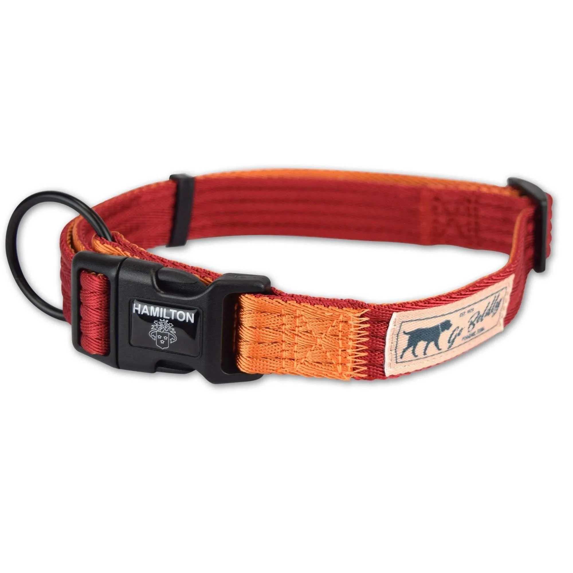 Hamilton Dog Collar - Campfire - Red/Mango
