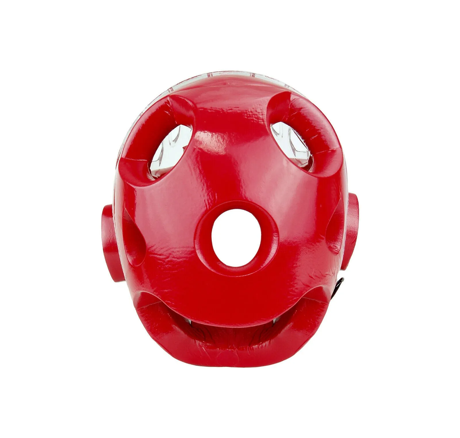 Head Guard, Foam, Full Face w/ Clear Shield, Red