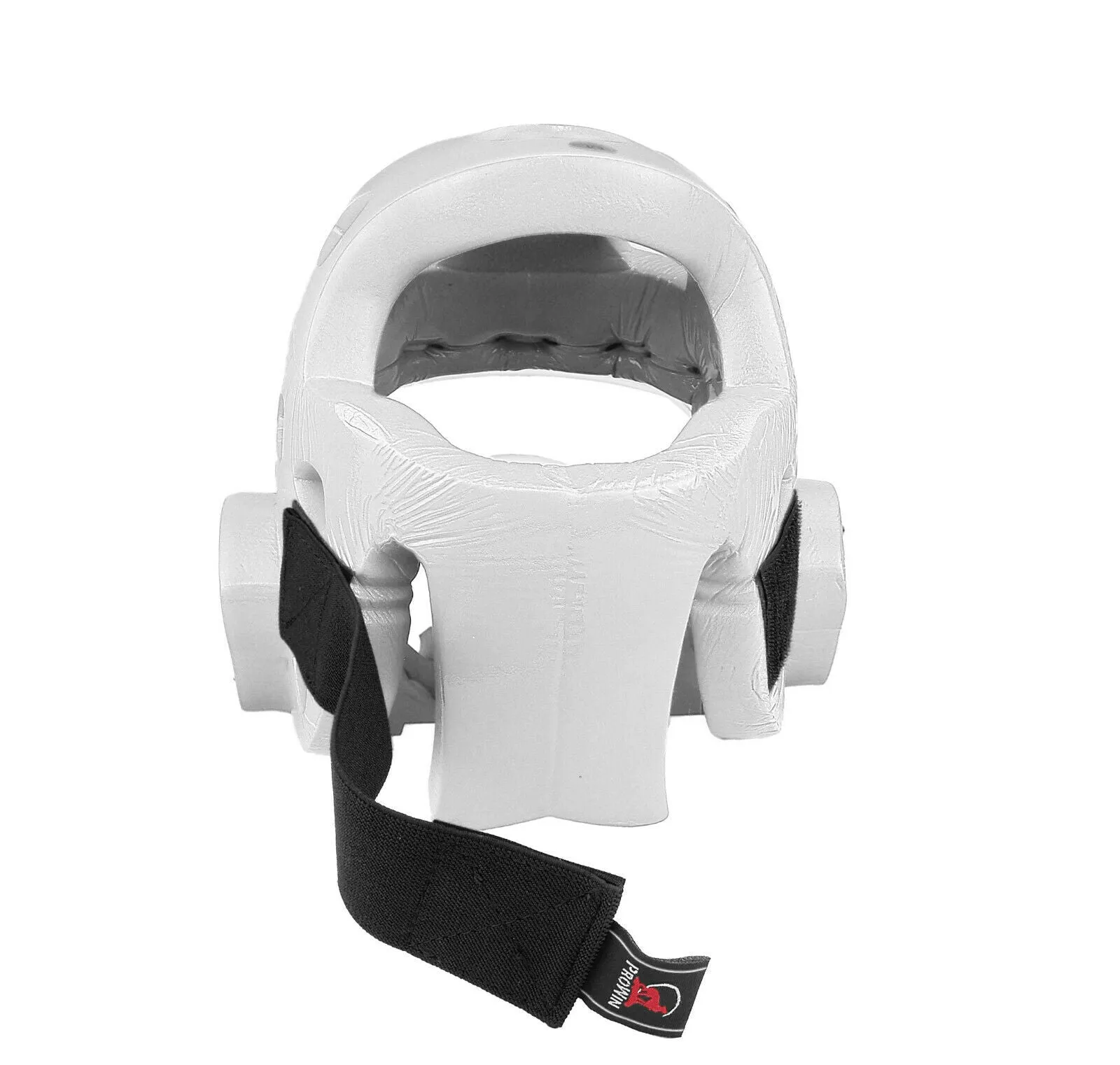 Head Guard, Foam, Full Face w/ Clear Shield, White