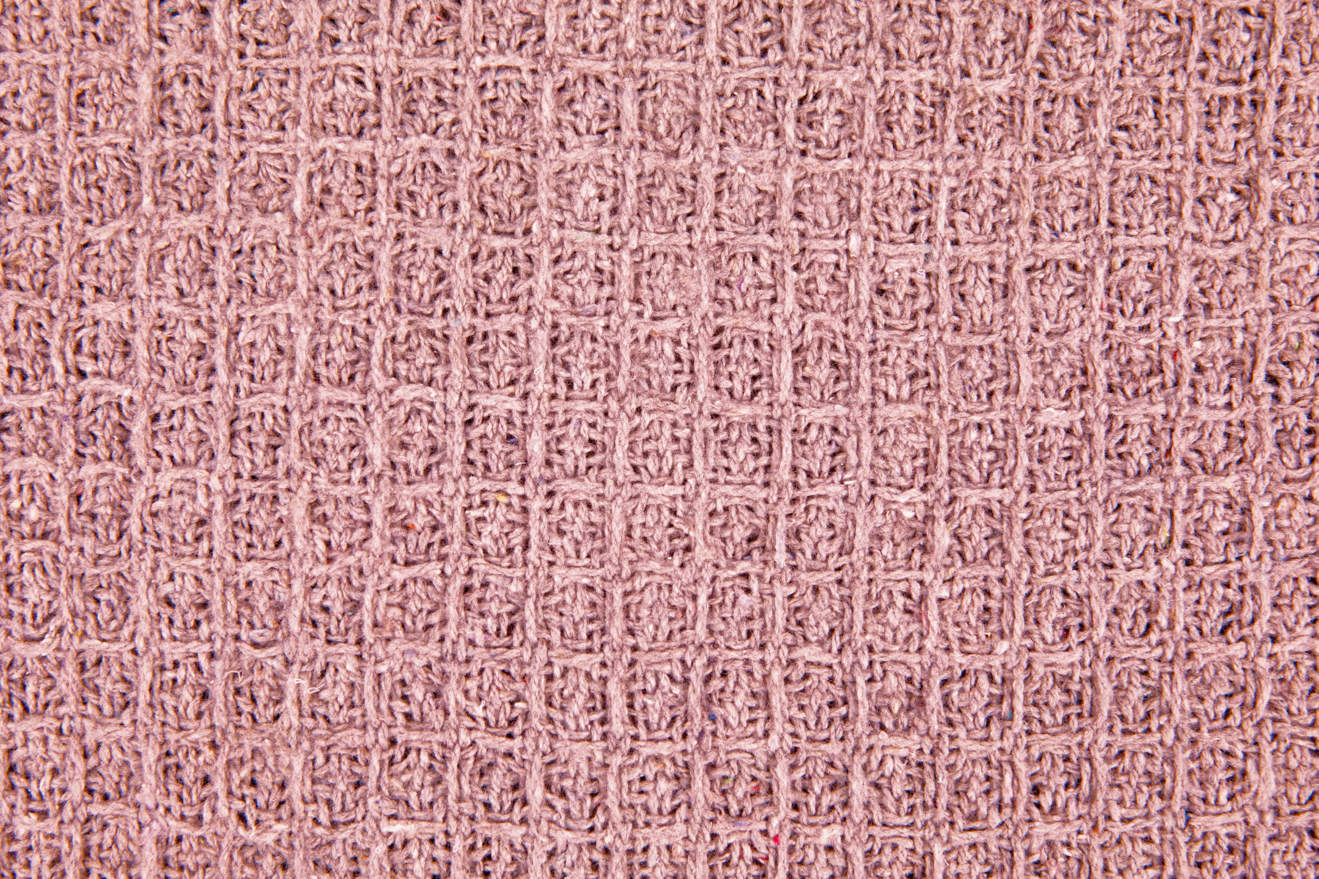 Honeycomb - Recycled Cotton Throw in Blush Pink