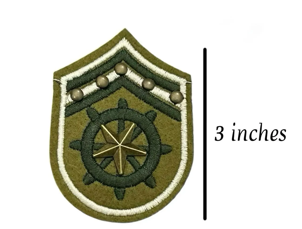 Khadi Color Army Style Embroidery Patch