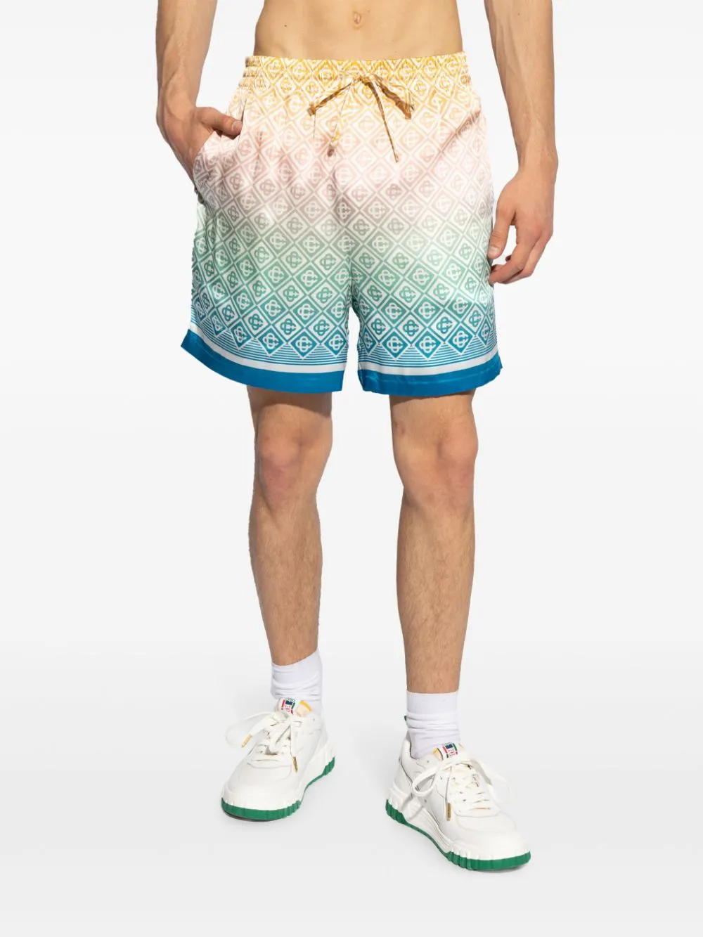 monogram-print deck shorts