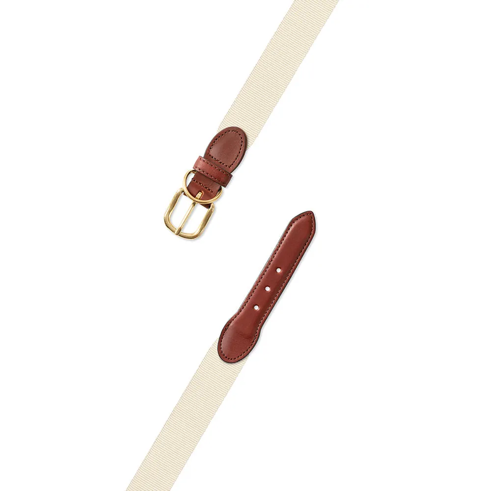 Textured Natural Belgian Surcingle Dog Collar