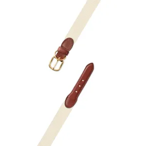 Textured Natural Belgian Surcingle Dog Collar
