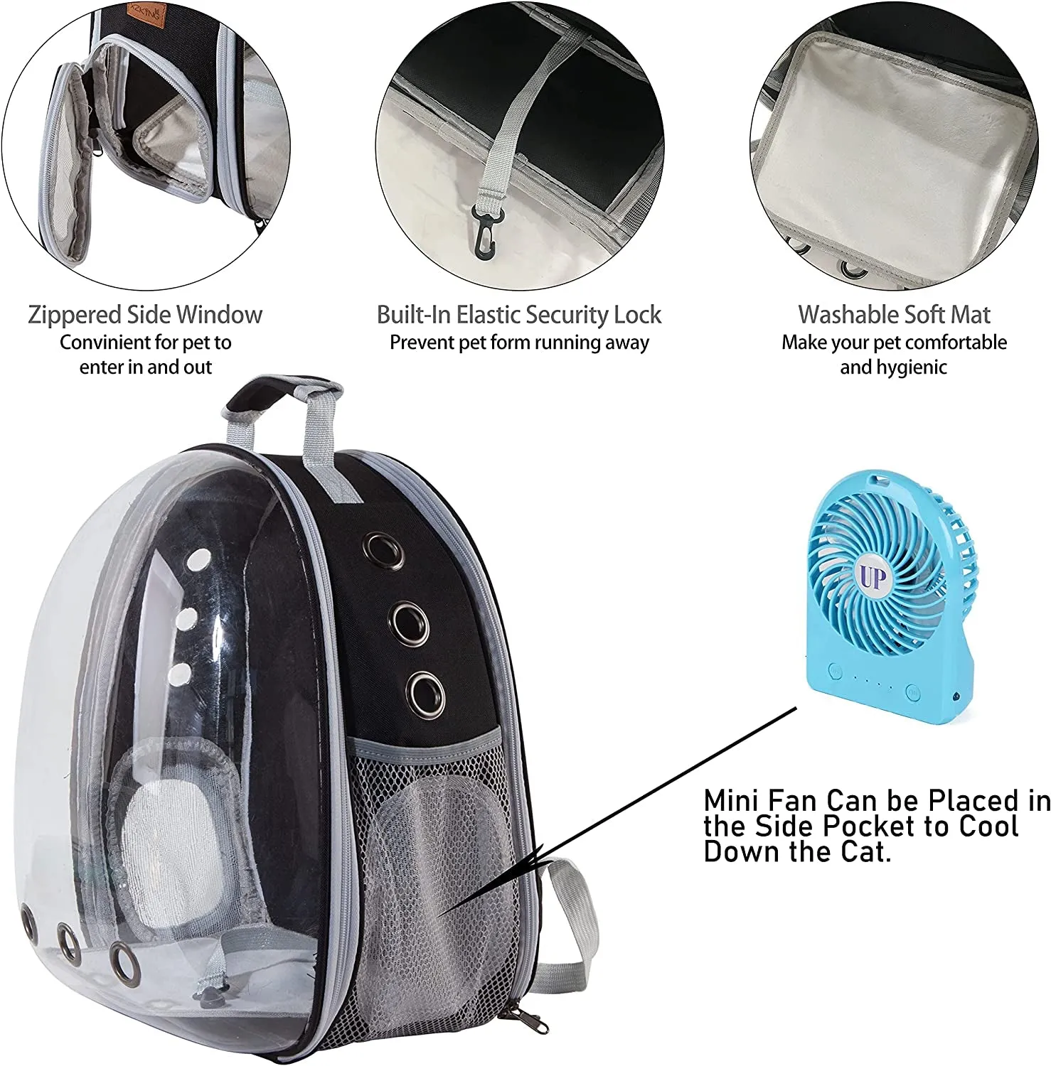 Transparent Space Capsule Pet Carrier