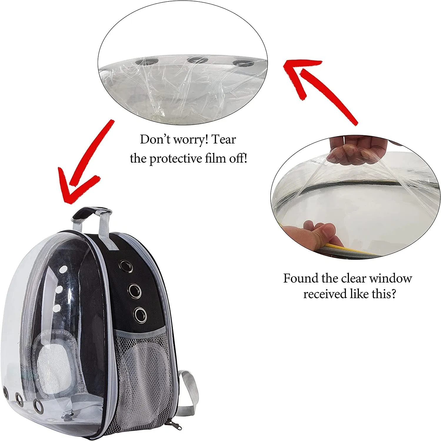 Transparent Space Capsule Pet Carrier